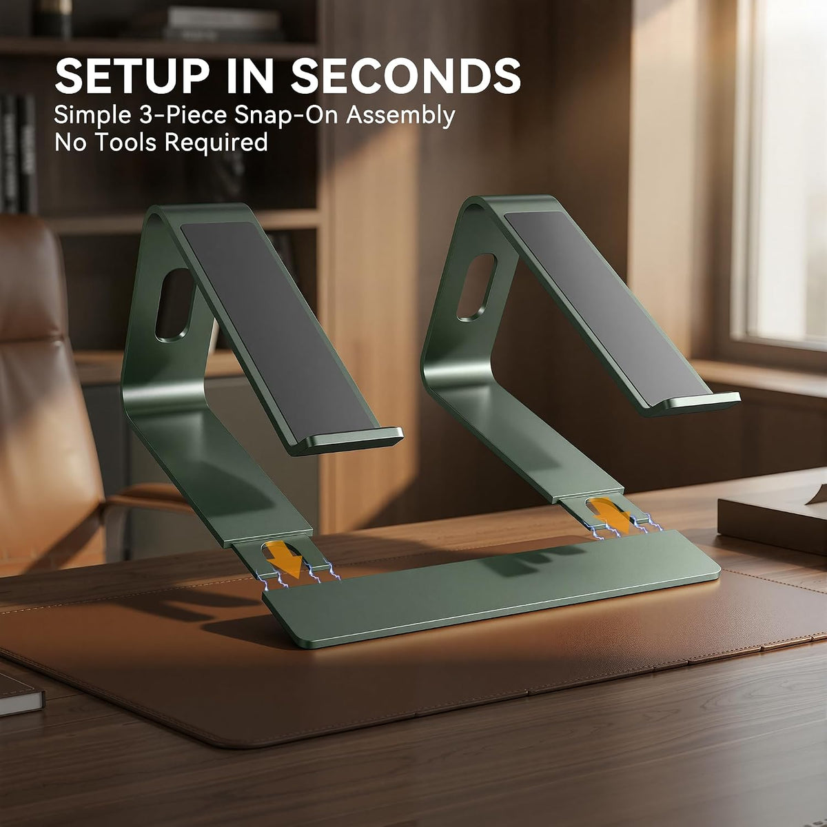 Laptop Stand, Aluminum Ergonomic Desk Riser, 10-15.6", Gold