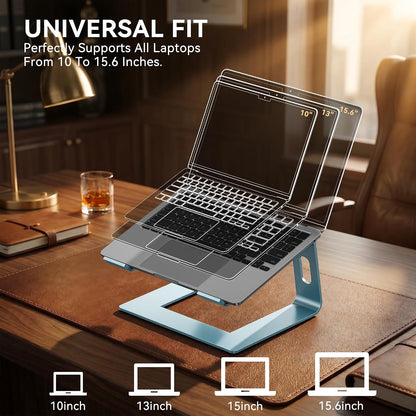 Laptop Stand, Aluminum Ergonomic Desk Riser, 10-15.6", Gold