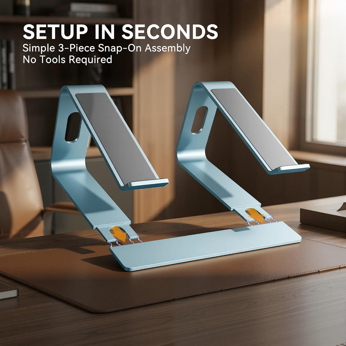 Laptop Stand, Aluminum Ergonomic Desk Riser, 10-15.6", Gold