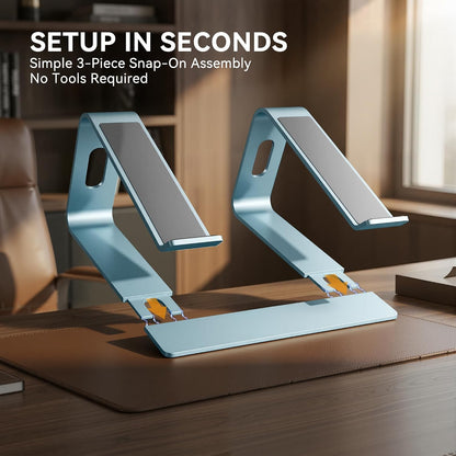 Laptop Stand, Aluminum Ergonomic Desk Riser, 10-15.6", Gold