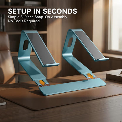 Laptop Stand, Aluminum Ergonomic Desk Riser, 10-15.6", Gold