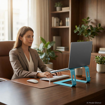 Laptop Stand, Aluminum Ergonomic Desk Riser, 10-15.6", Gold