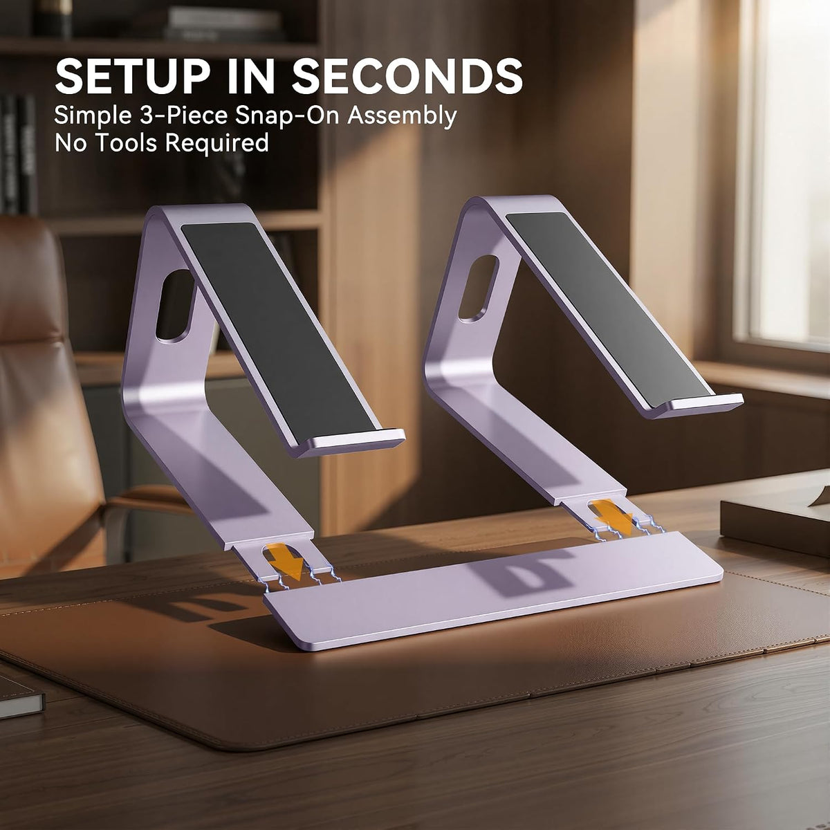 Laptop Stand, Aluminum Ergonomic Desk Riser, 10-15.6", Gold
