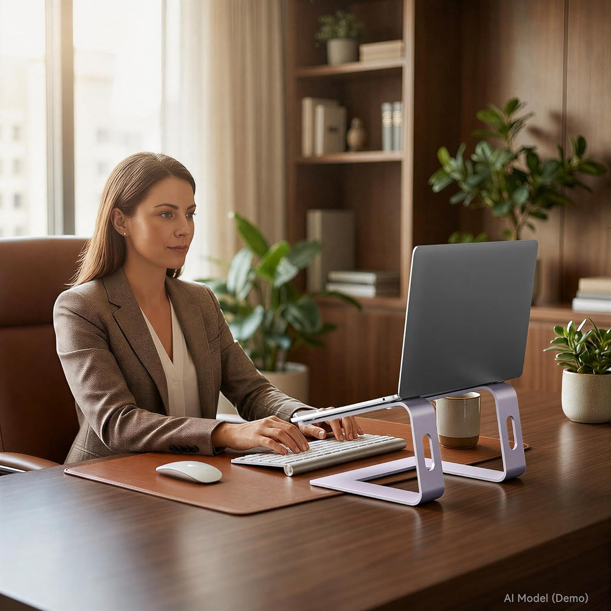 Laptop Stand, Aluminum Ergonomic Desk Riser, 10-15.6", Gold