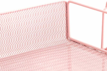 Paper Tray Stackable Gold Mesh Set of 2 | Stackable File Trays for Desk Organization | Tiered Desk Organizer with Metal Letter Trays