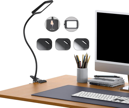 TROND LED Desk Lamp with Clamp, 1000LM Bright 3-Level Dimmable Desk Light