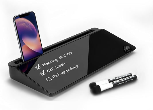 Black Glass Desktop Whiteboard