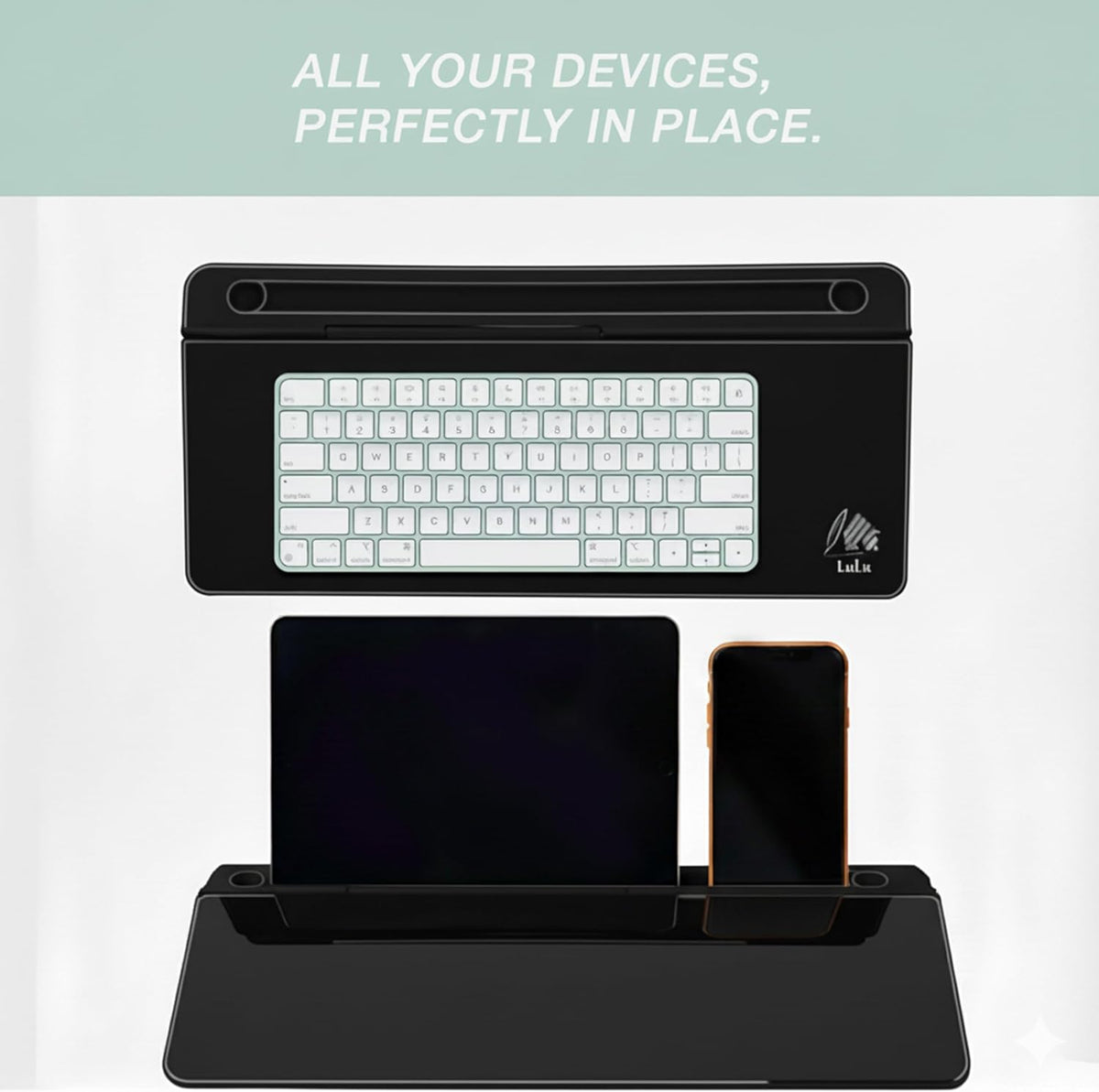 Black Glass Desktop Whiteboard