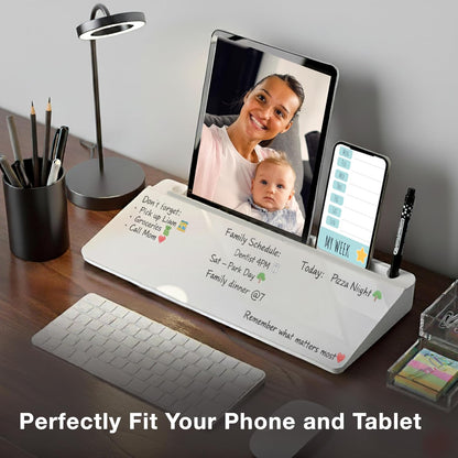 Black Glass Desktop Whiteboard