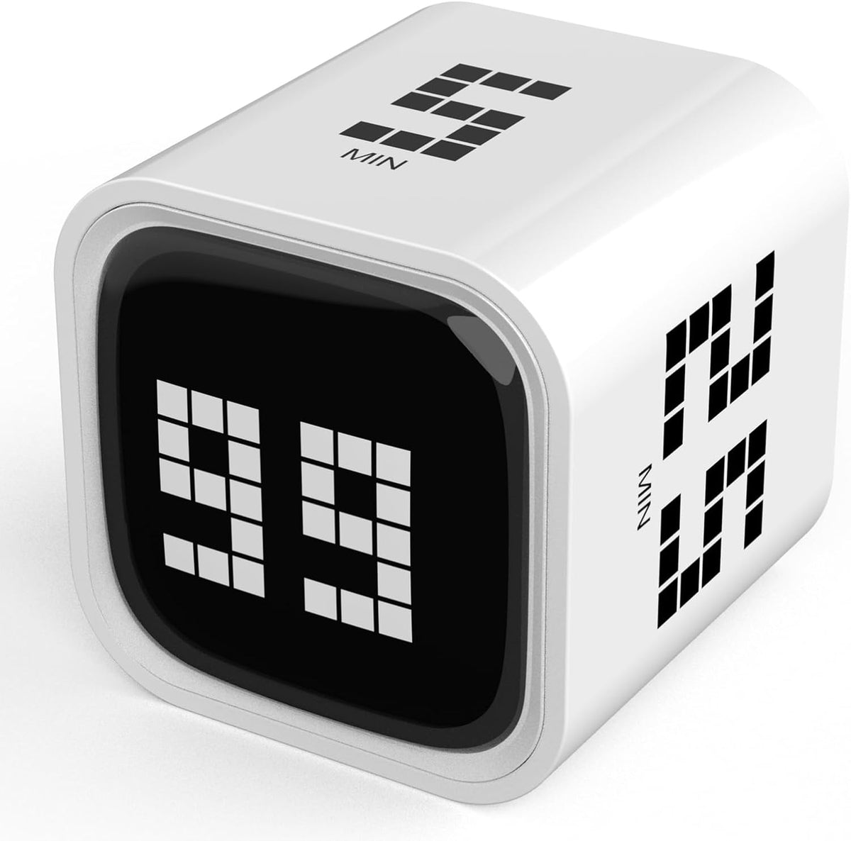 Rotating Focus Timer, 5/25/10/50-Minute Pomodoro Timer, Desk Flip Countdown with Vibration & Volume Control, ADHD-Friendly Tool for Office, Study, and Kitchen (Black)