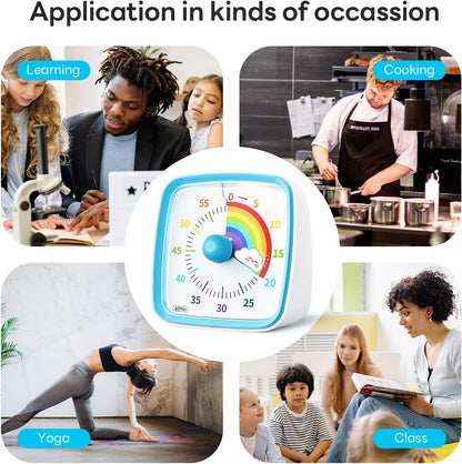 Visual Timer with Night Light, 60 Minute Countdown, Light Blue