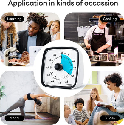 Visual Timer with Night Light, 60 Minute Countdown, Light Blue