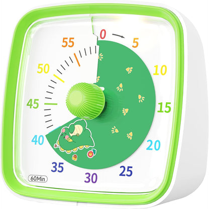 Visual Timer with Night Light, 60 Minute Countdown, Light Blue