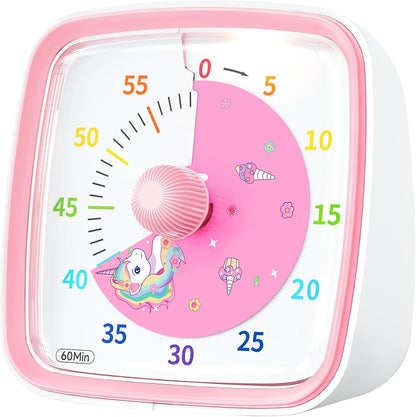 Visual Timer with Night Light, 60 Minute Countdown, Light Blue