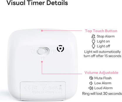 Visual Timer with Night Light, 60 Minute Countdown, Light Blue