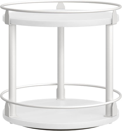 3-Tier Lazy Susan Organizer, Rotating Spice Rack, Spinning Organizer, Industrial Turntable Spice Rack Organizer for Cabinet, Kitchen Countertop, Pantry, Rustic Brown and Black SR23BR