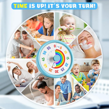 Visual Timer for Kids, 60-Min Silent Sound Rainbow Countdown Timer