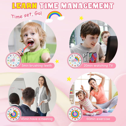 Visual Timer for Kids, 60-Min Silent Sound Rainbow Countdown Timer
