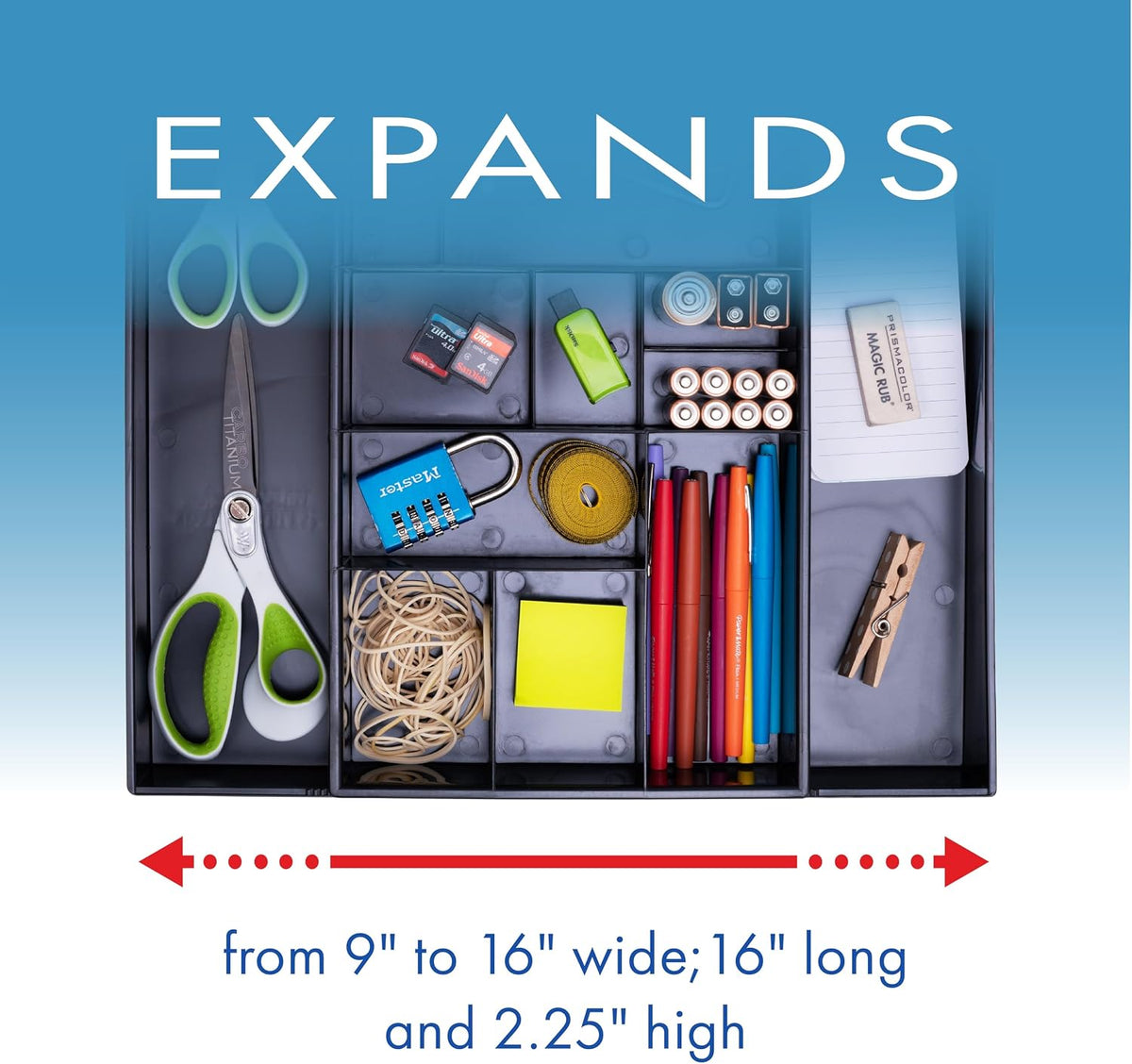 Expandable Office Drawer Desk Organizer Storage Tray
