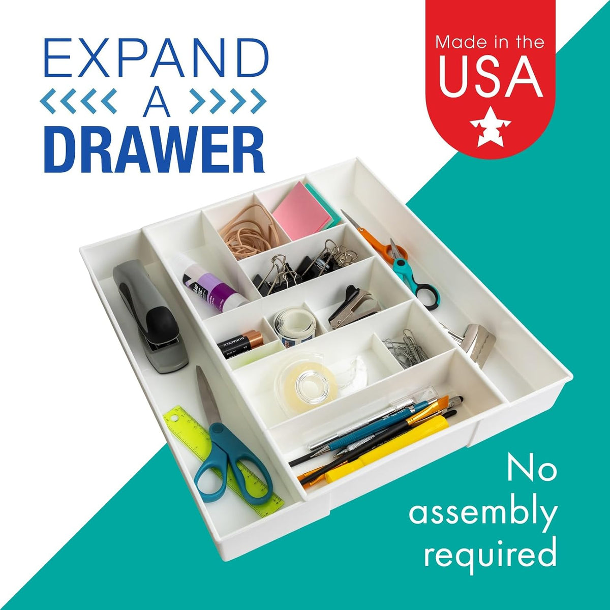 Expandable Office Drawer Desk Organizer Storage Tray