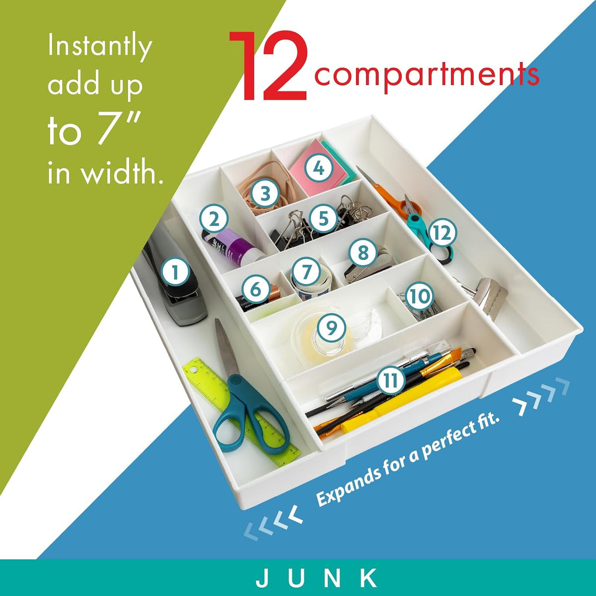 Expandable Office Drawer Desk Organizer Storage Tray