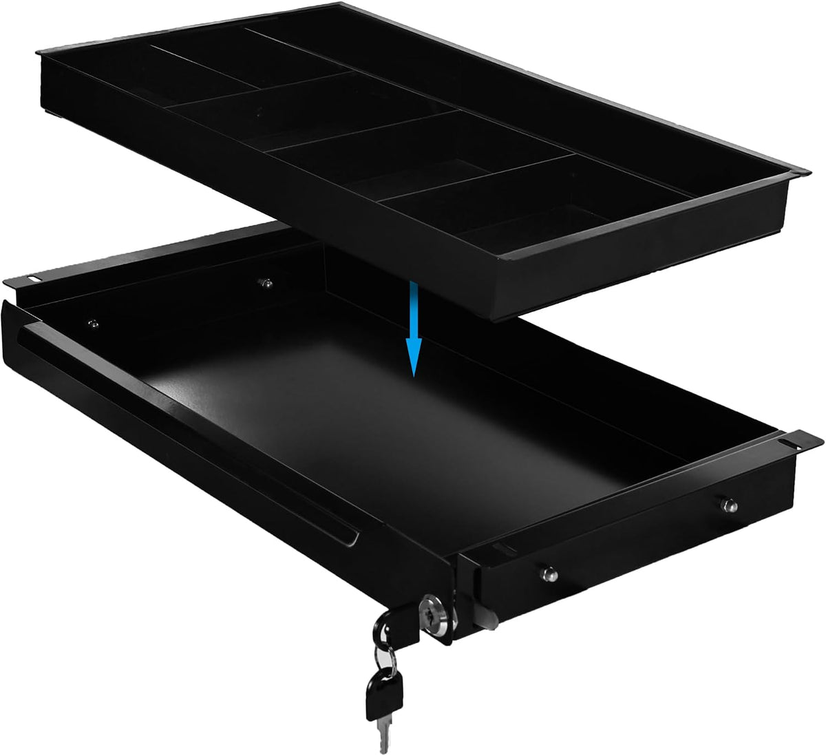 18.8 inch Under Desk Pull-Out Drawer with Lock