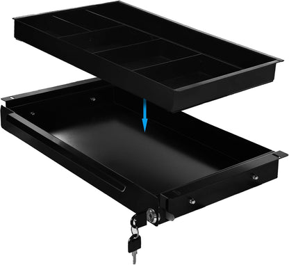 18.8 inch Under Desk Pull-Out Drawer with Lock