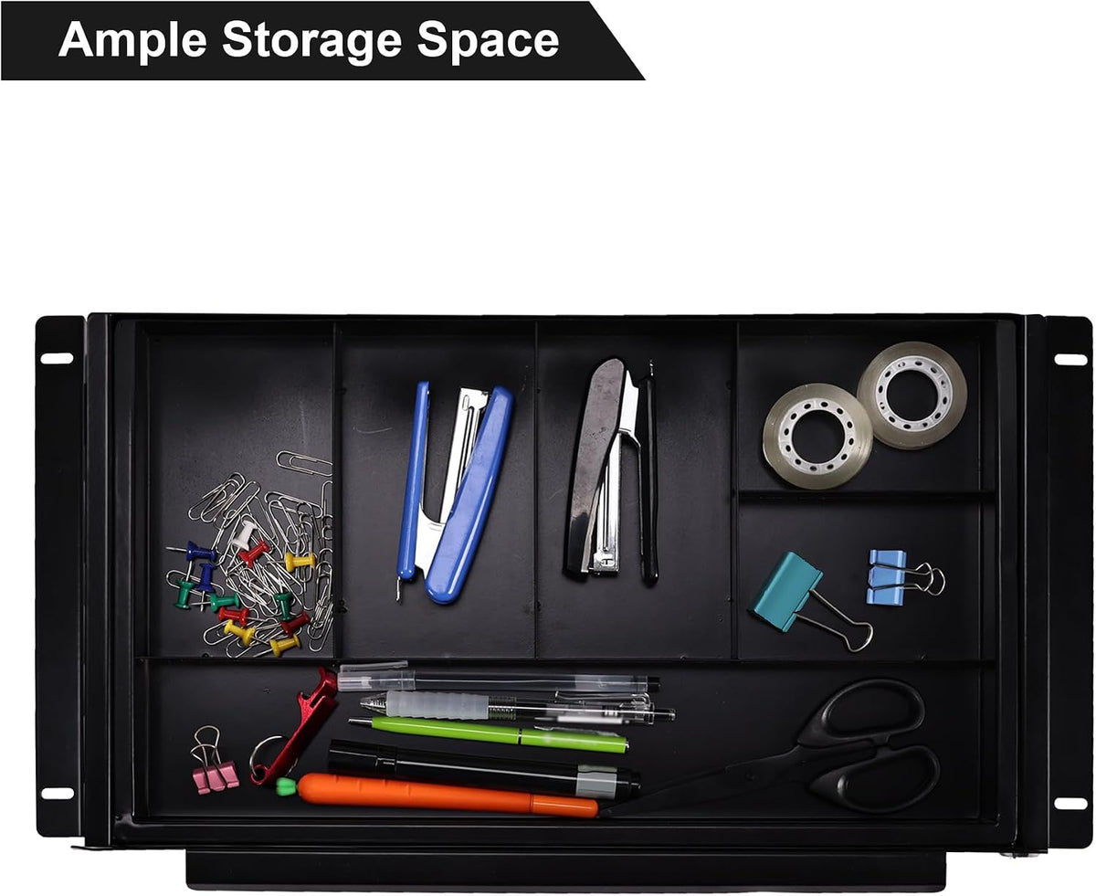 18.8 inch Under Desk Pull-Out Drawer with Lock