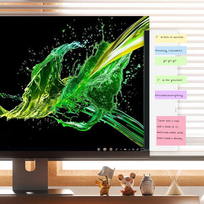 Monitor Memo Board 2Pcs Office Desk Accessories Computer Monitor Sticky Note Holder for Computer Screen Acrylic Desktop Memo Board for Women Men Home Office
