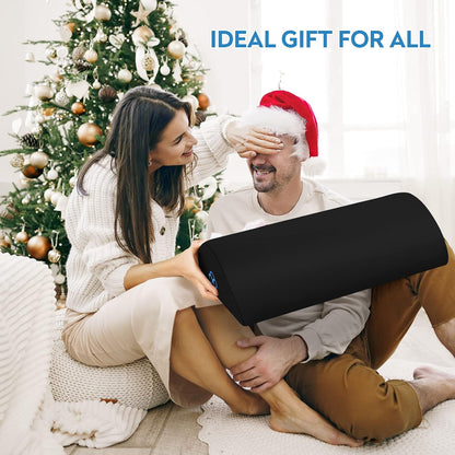 Foot Rest Ergonomic Pillow for Under Desk at Work, Anti-Fatigue,Black/Large