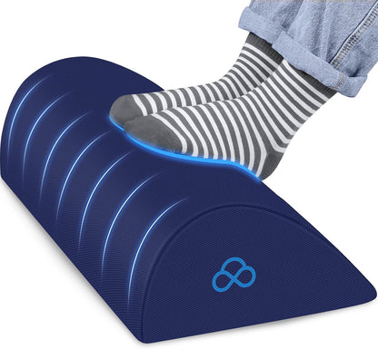 Foot Rest Ergonomic Pillow for Under Desk at Work, Anti-Fatigue,Black/Large