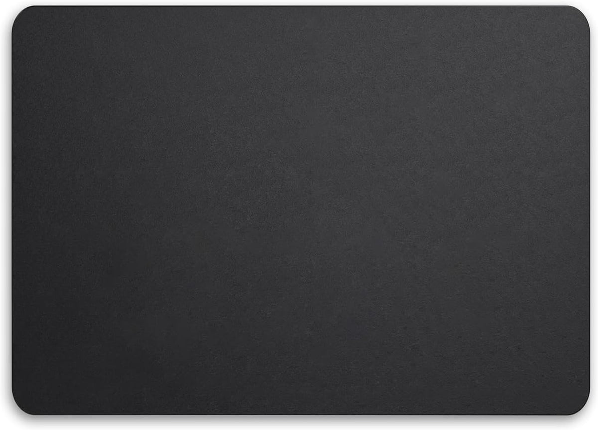 Leather Desk Pad Mat, 17" x 12", Black