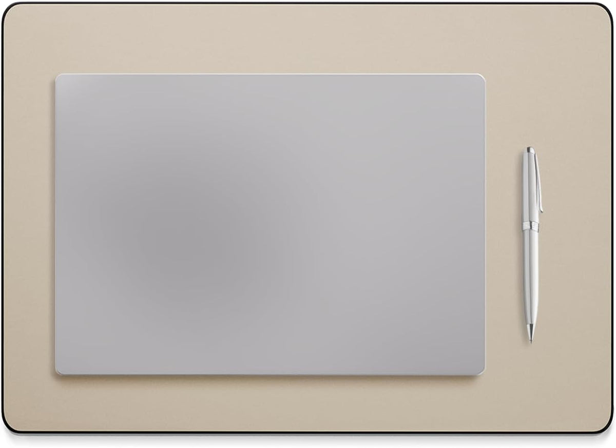 Leather Desk Pad Mat, 17" x 12", Black