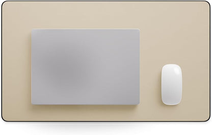 Leather Desk Pad Mat, 17" x 12", Black