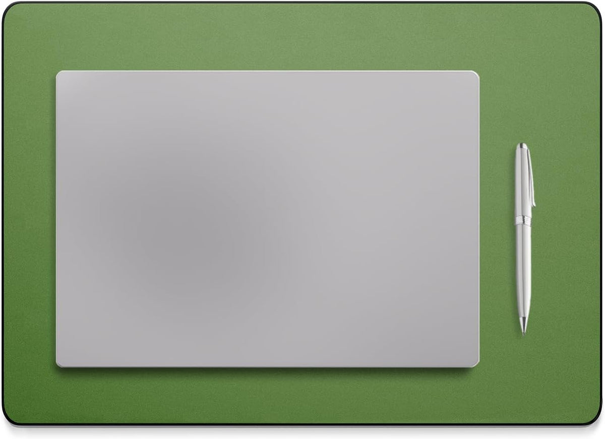 Leather Desk Pad Mat, 17" x 12", Black