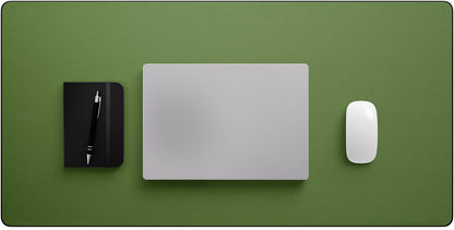 Leather Desk Pad Mat, 17" x 12", Black