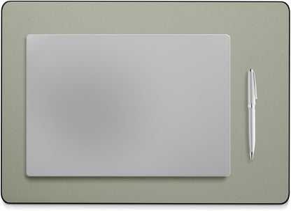 Leather Desk Pad Mat, 17" x 12", Black