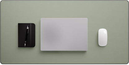 Leather Desk Pad Mat, 17" x 12", Black