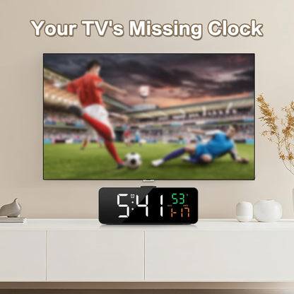 3-in-1 Digital Clocks for Living Room, Small & Compact Alarm Clock