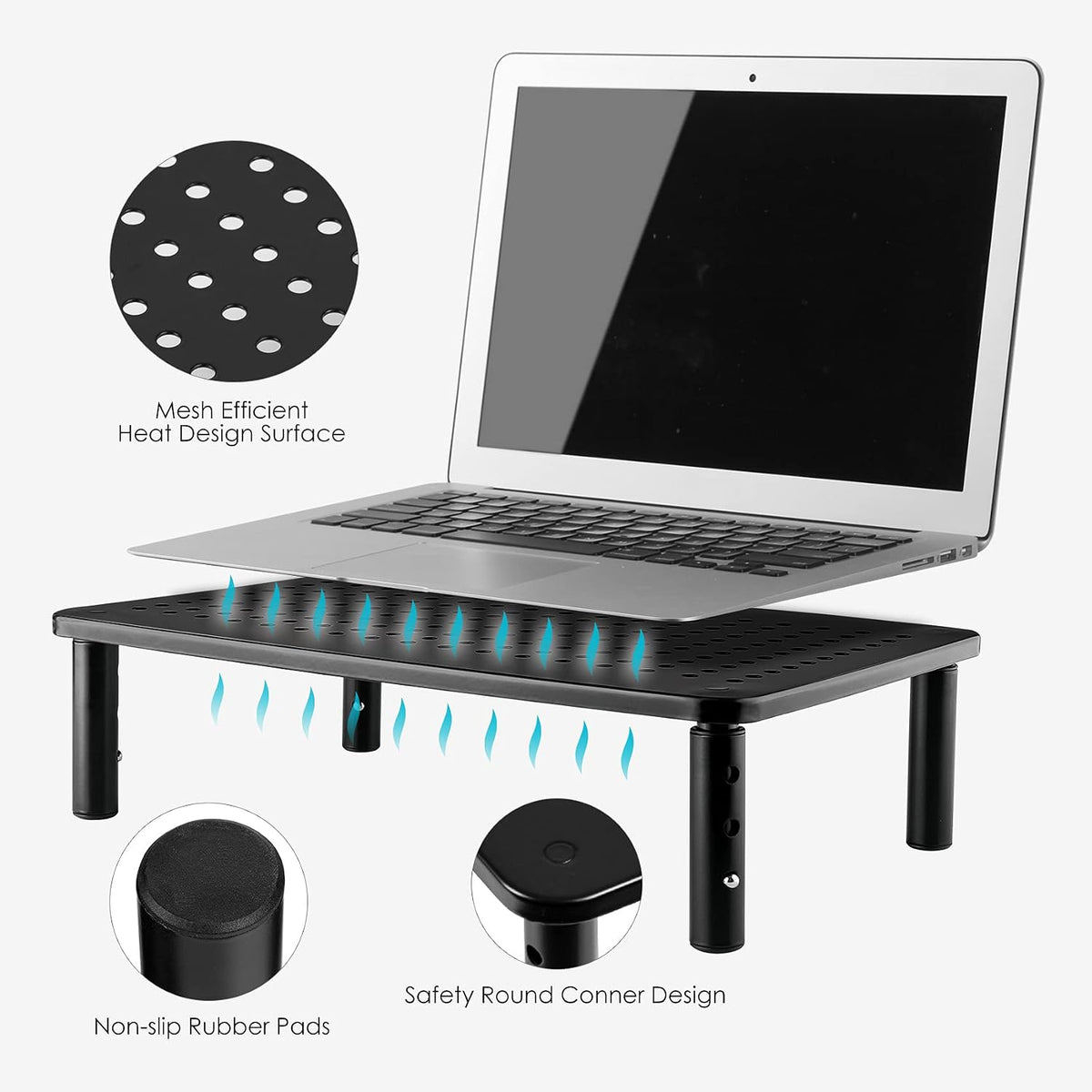 Monitor Riser Desktop Stand Flat Screen TV Monitor Stand Riser