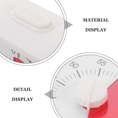 Kitchen Timer Visual Countdown Timer with Clip Silent Analog for Cooking Baking Homework Classroom Management Easy-to-Read Color Display for Home Office Study