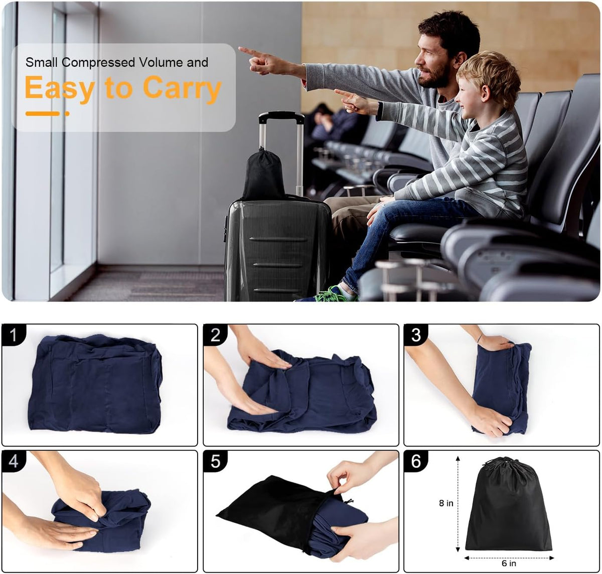 Inflatable Travel Foot Rest Pillow, Kids Airplane Bed, Adjustable Height Leg Pillow for Air Travel, Make a Flat Bed for Kids and Toddlers, Great for Airplane, Train, car（Grey, ）