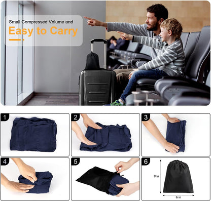 Inflatable Travel Foot Rest Pillow, Kids Airplane Bed, Adjustable Height Leg Pillow for Air Travel, Make a Flat Bed for Kids and Toddlers, Great for Airplane, Train, car（Grey, ）