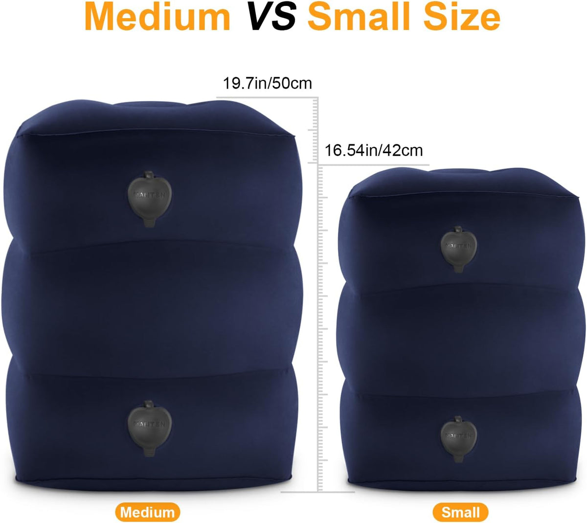 Inflatable Travel Foot Rest Pillow, Kids Airplane Bed, Adjustable Height Leg Pillow for Air Travel, Make a Flat Bed for Kids and Toddlers, Great for Airplane, Train, car（Grey, ）
