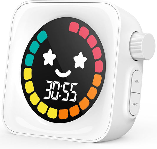 Visual Timer for Kids ADHD, 99-min Digital Countdown/Stopwatch Timer, White
