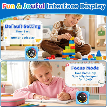 Visual Timer for Kids ADHD, 99-min Digital Countdown/Stopwatch Timer, White