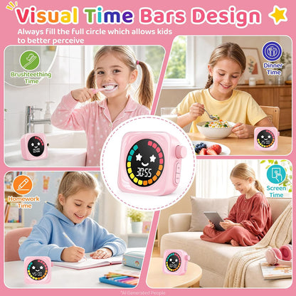 Visual Timer for Kids ADHD, 99-min Digital Countdown/Stopwatch Timer, White