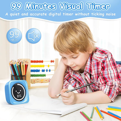 Visual Timer for Kids ADHD, 99-min Digital Countdown/Stopwatch Timer, White