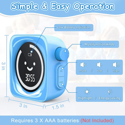Visual Timer for Kids ADHD, 99-min Digital Countdown/Stopwatch Timer, White