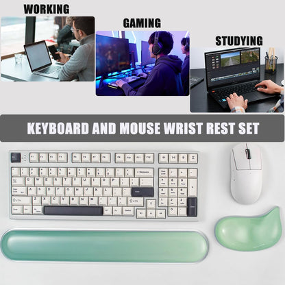 Gel Keyboard and Mouse Wrist Rest Set,Wrist Support for Computer Keyboard